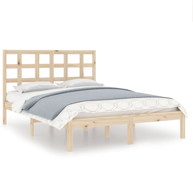 Bed Frame without Mattress 183x203 cm King Solid Wood