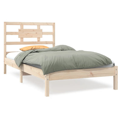 Bed Frame without Mattress 90x190 cm Solid Wood