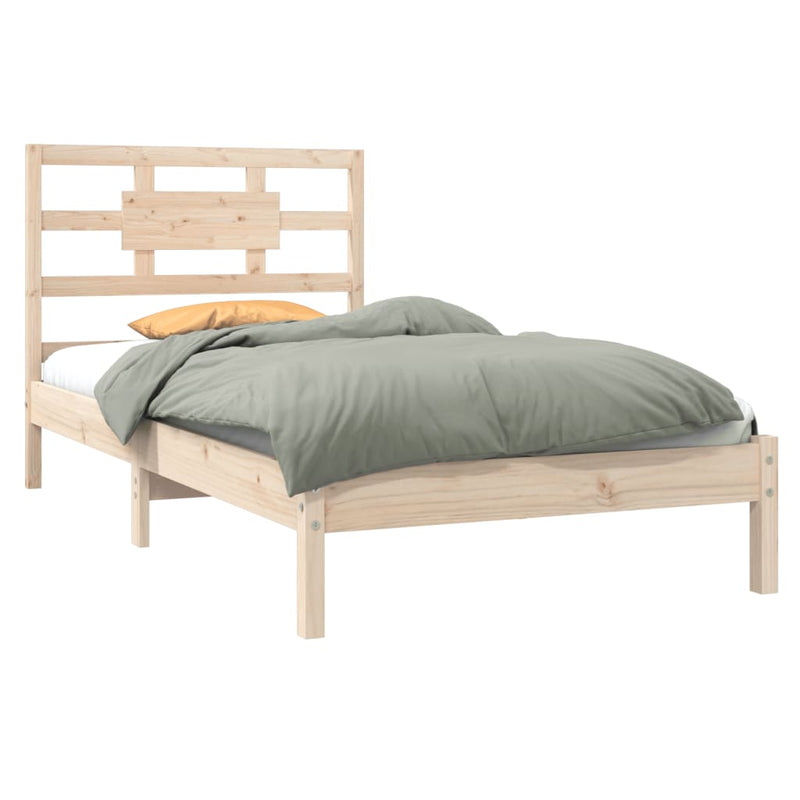 Bed Frame without Mattress 90x190 cm Solid Wood