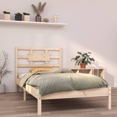 Bed Frame without Mattress 90x190 cm Solid Wood