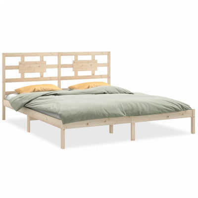 Bed Frame without Mattress 183x203 cm King Solid Wood