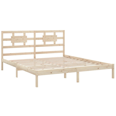 Bed Frame without Mattress 183x203 cm King Solid Wood