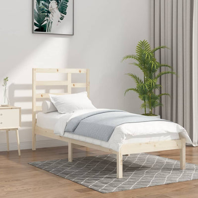 Bed Frame without Mattress Solid Wood 90x190 cm