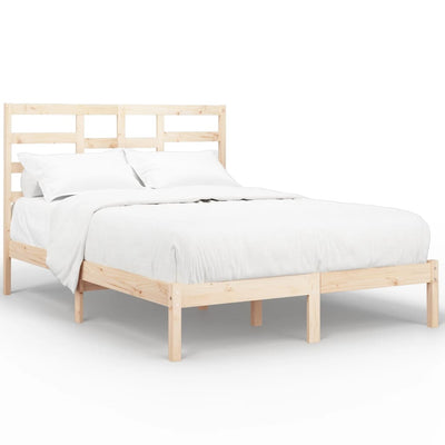 Bed Frame without Mattress Solid Wood 135x190 cm