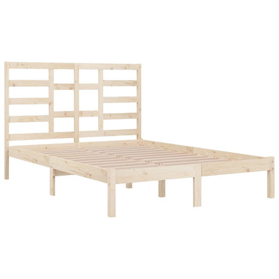 Bed Frame without Mattress Solid Wood 135x190 cm