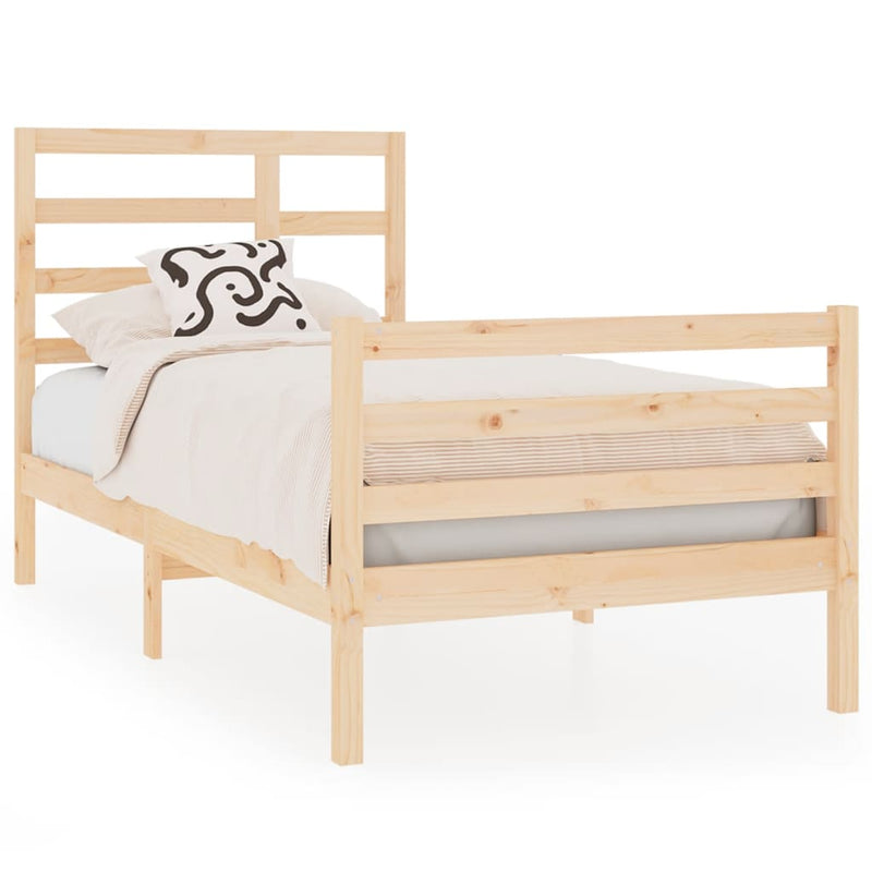 Bed Frame without Mattress Solid Wood 90x190 cm