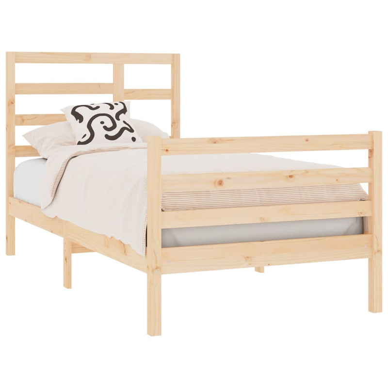 Bed Frame without Mattress Solid Wood 90x190 cm