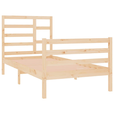 Bed Frame without Mattress Solid Wood 90x190 cm