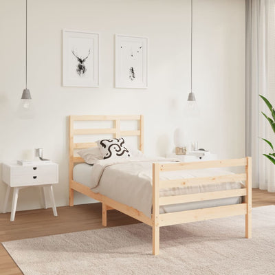 Bed Frame without Mattress Solid Wood 90x190 cm