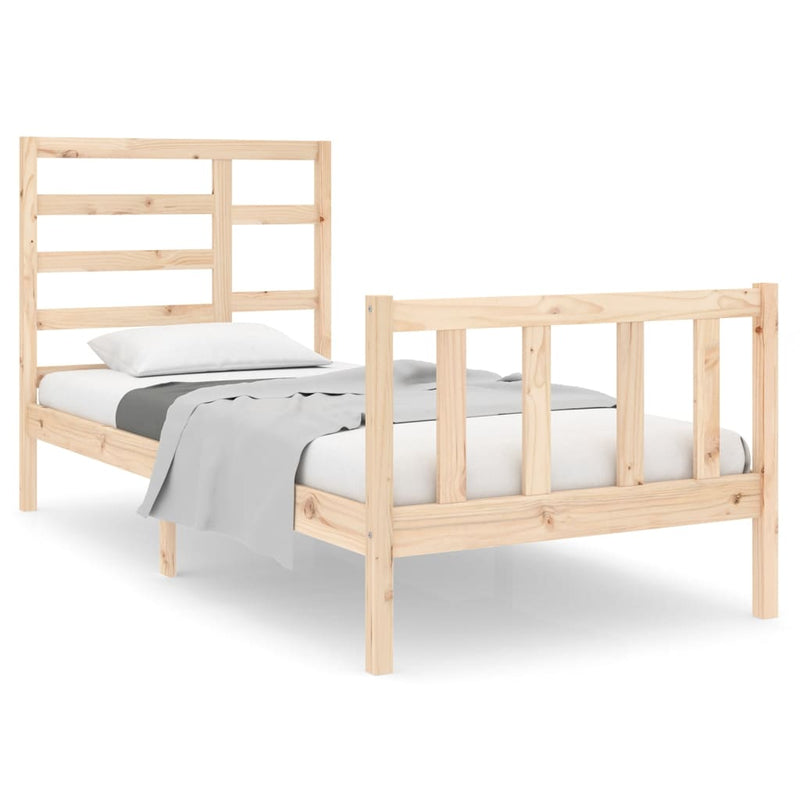 Bed Frame without Mattress Solid Wood 90x190 cm