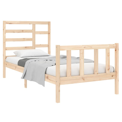 Bed Frame without Mattress Solid Wood 90x190 cm