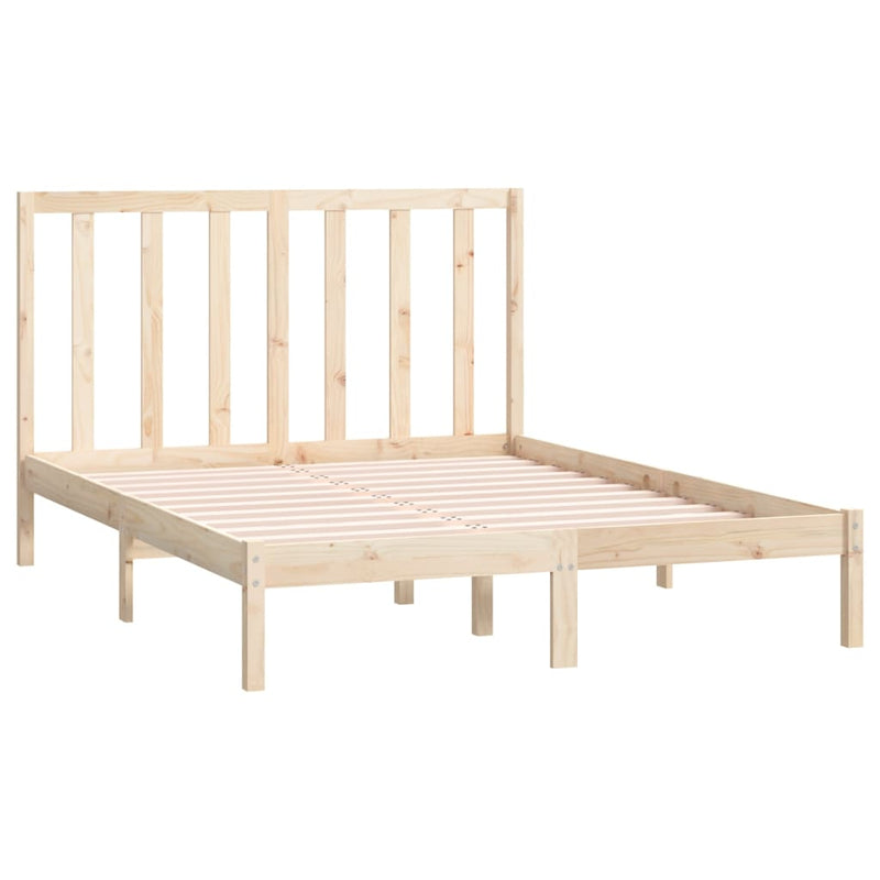 Bed Frame without Mattress 135x190 cm Solid Wood Pine