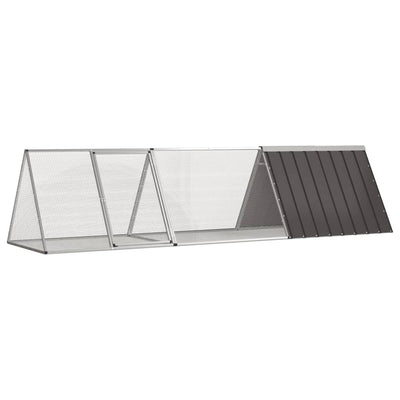 Rabbit Cage Anthracite 302.5x80.5x71 cm Galvanised Steel