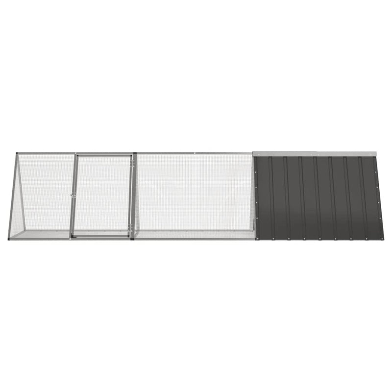 Rabbit Cage Anthracite 302.5x80.5x71 cm Galvanised Steel