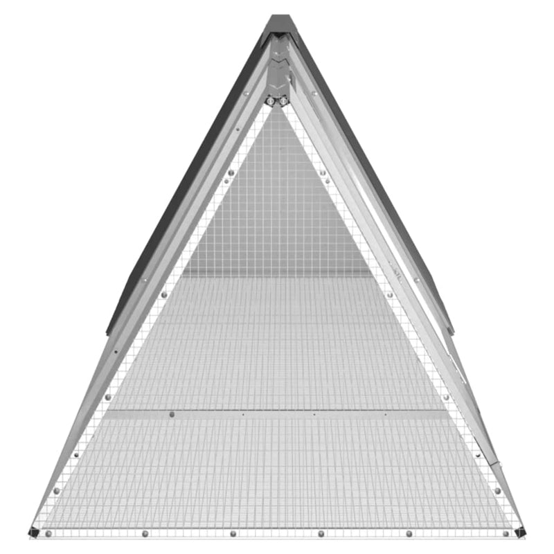 Rabbit Cage Anthracite 302.5x80.5x71 cm Galvanised Steel