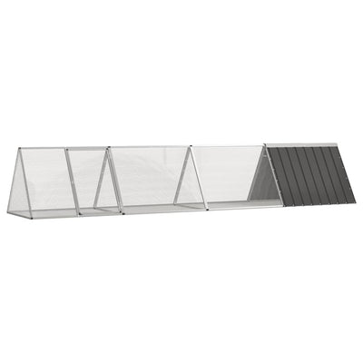 Rabbit Cage Anthracite 403.5x80.5x71 cm Galvanised Steel