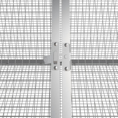 Rabbit Cage Grey 403.5x80.5x71 cm Galvanised Steel