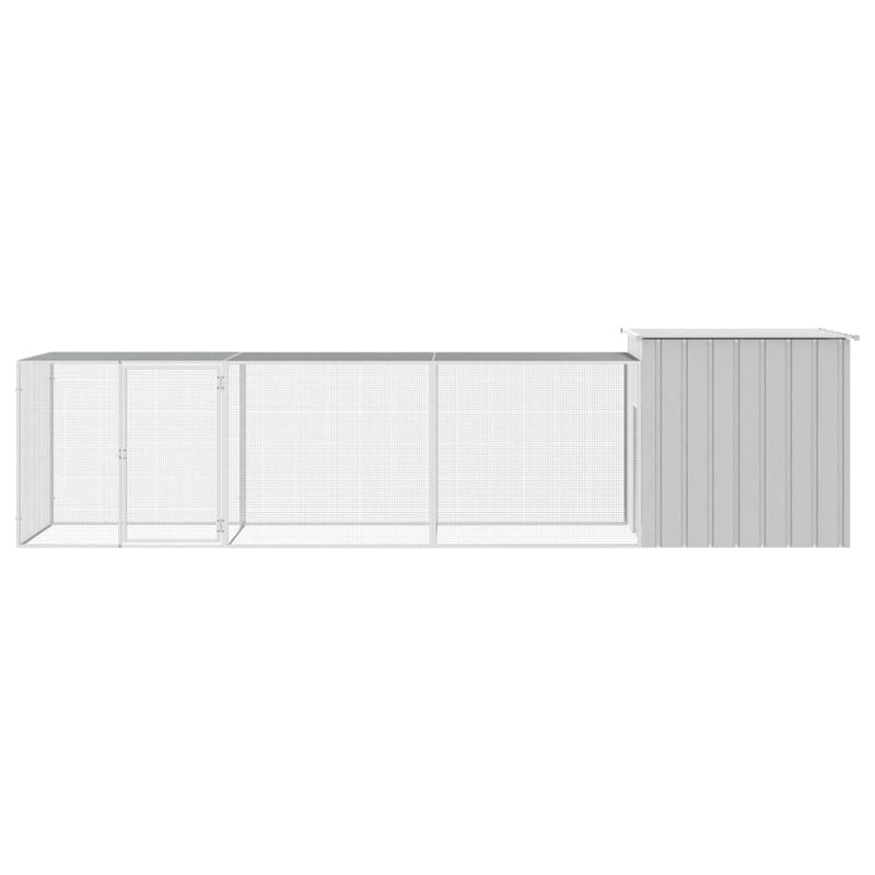 Chicken Cage Grey 400x91x100 cm Galvanised Steel