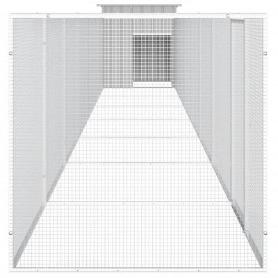 Chicken Cage Grey 700x91x100 cm Galvanised Steel