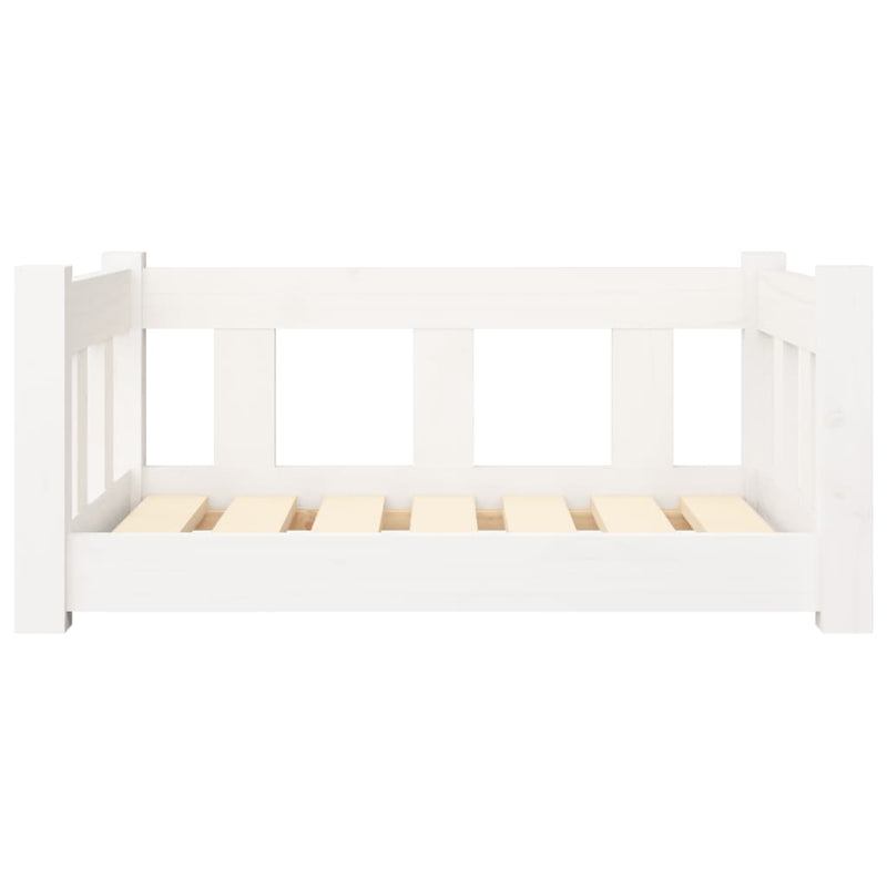 Dog Bed White 65.5x50.5x28 cm Solid Wood Pine