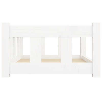 Dog Bed White 65.5x50.5x28 cm Solid Wood Pine