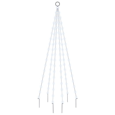 Christmas Tree on Flagpole Cold white 108 LEDs 180 cm