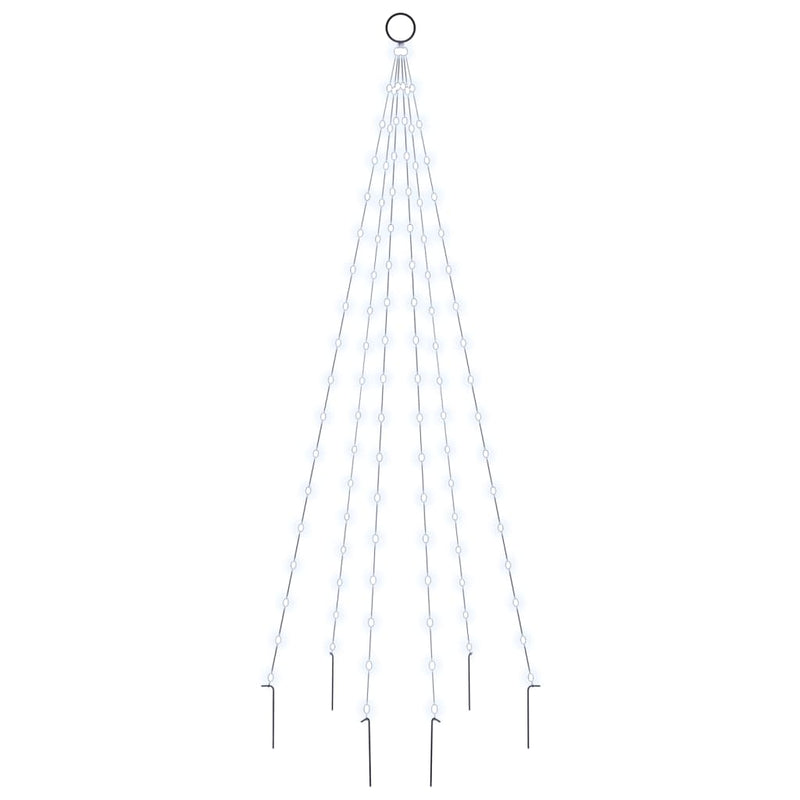 Christmas Tree on Flagpole Cold white 108 LEDs 180 cm