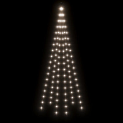 Christmas Tree on Flagpole Cold white 108 LEDs 180 cm