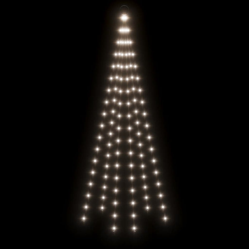 Christmas Tree on Flagpole Cold white 108 LEDs 180 cm