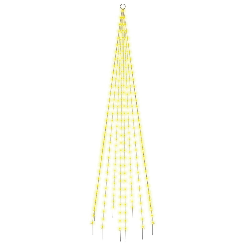 Christmas Tree on Flagpole Warm White 310 LEDs 300 cm