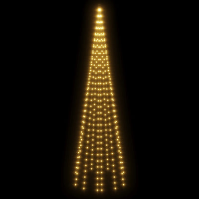 Christmas Tree on Flagpole Warm White 310 LEDs 300 cm