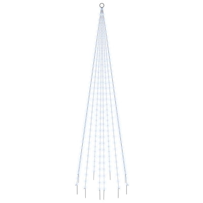 Christmas Tree on Flagpole Cold white 310 LEDs 300 cm