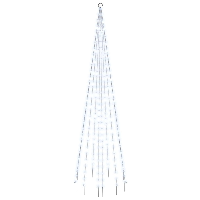 Christmas Tree on Flagpole Cold white 310 LEDs 300 cm