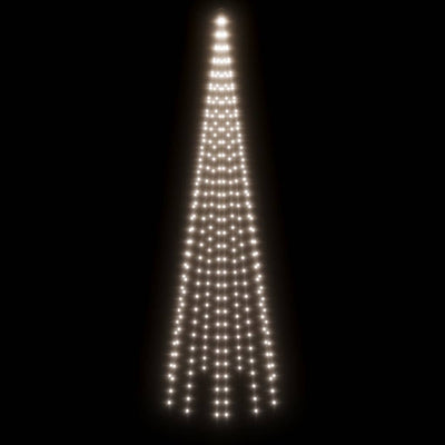 Christmas Tree on Flagpole Cold white 310 LEDs 300 cm