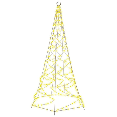 Christmas Tree on Flagpole Warm White 200 LEDs 180 cm