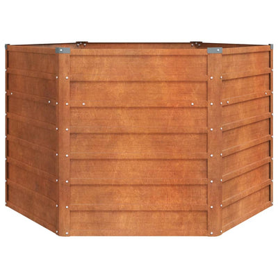 Garden Raised Bed Rusty 129x129x77 cm Corten Steel