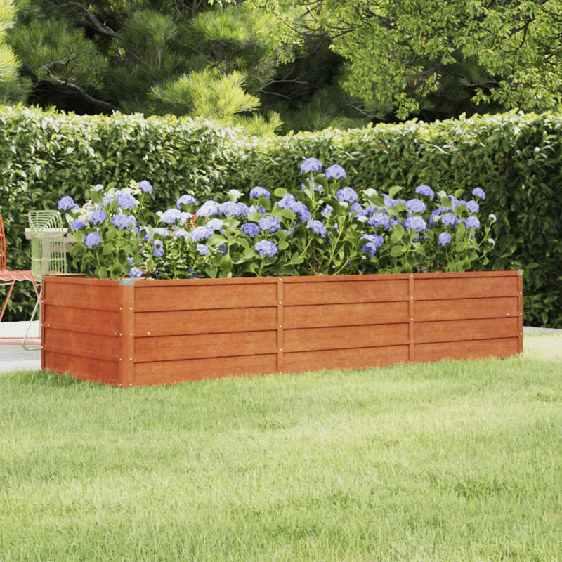 Garden Raised Bed Rusty 240x80x45 cm Corten Steel