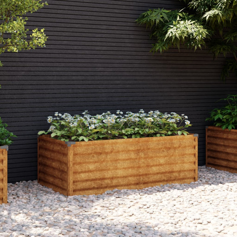 Garden Raised Bed 100x50x36 cm Corten Steel