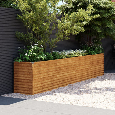 Garden Raised Bed 385x50x69 cm Corten Steel