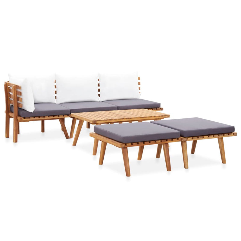 6 Piece Garden Lounge Set Solid Wood Acacia