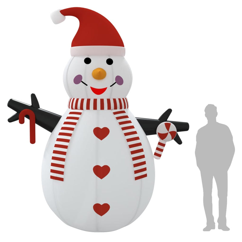 Inflatable Snowman with LEDs 360 cm