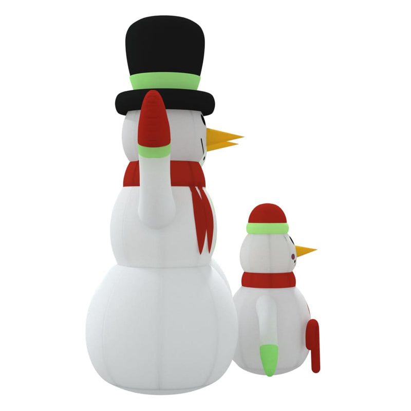 Inflatable Snowman Family with LEDs 360 cm