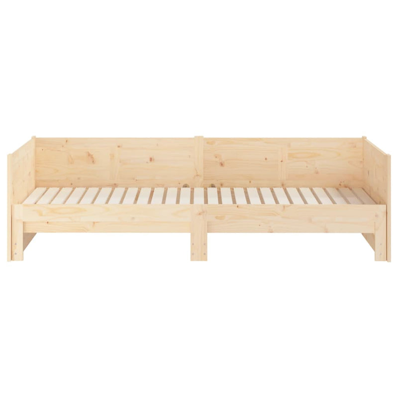 Pull-out Day Bed without Mattress Solid Wood Pine 2x(90x190) cm