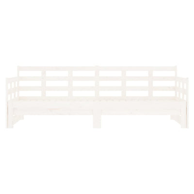 Pull-out Day Bed without Mattress White 2x(90x190) cm