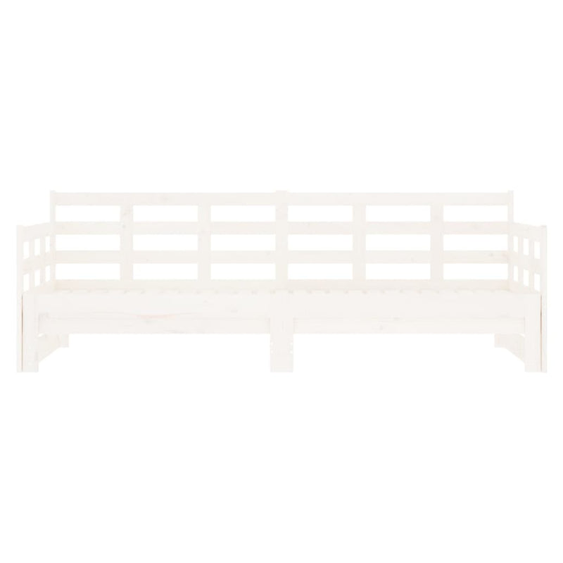 Pull-out Day Bed without Mattress White 2x(90x190) cm