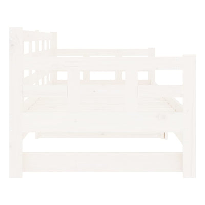 Pull-out Day Bed without Mattress White 2x(90x190) cm