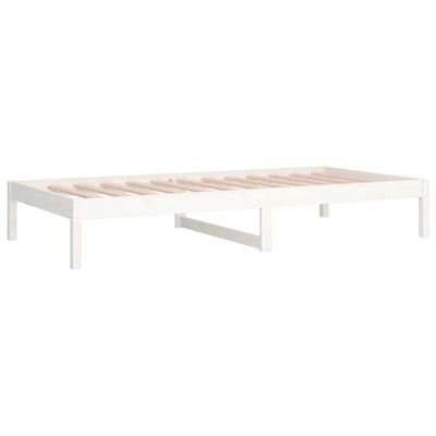 Day Bed without Mattress White 90x190 cm Solid Wood Pine