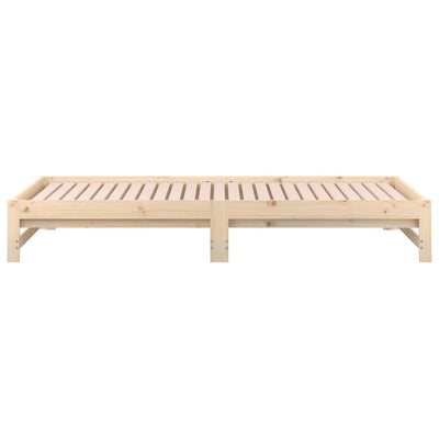 Pull-out Day Bed without Mattress 2x(90x190) cm Solid Wood Pine