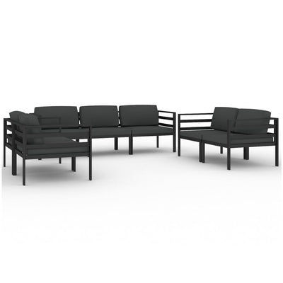 7 Piece Garden Lounge Set with Cushions Aluminium Anthracite