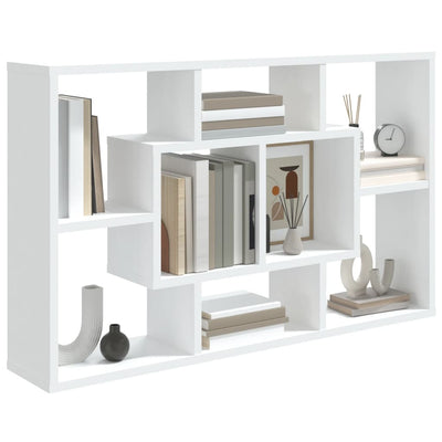 Wall Shelf White 85x16x52.5 cm Engineered Wood